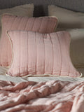 Secret Linen Store Blush Pink Vivienne Quilted Cushion Cover