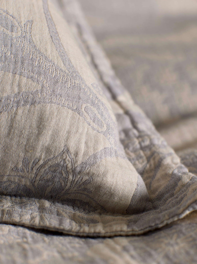 Secret Linen Store French blue Matilda jacquard pillowcase, imported from the UK