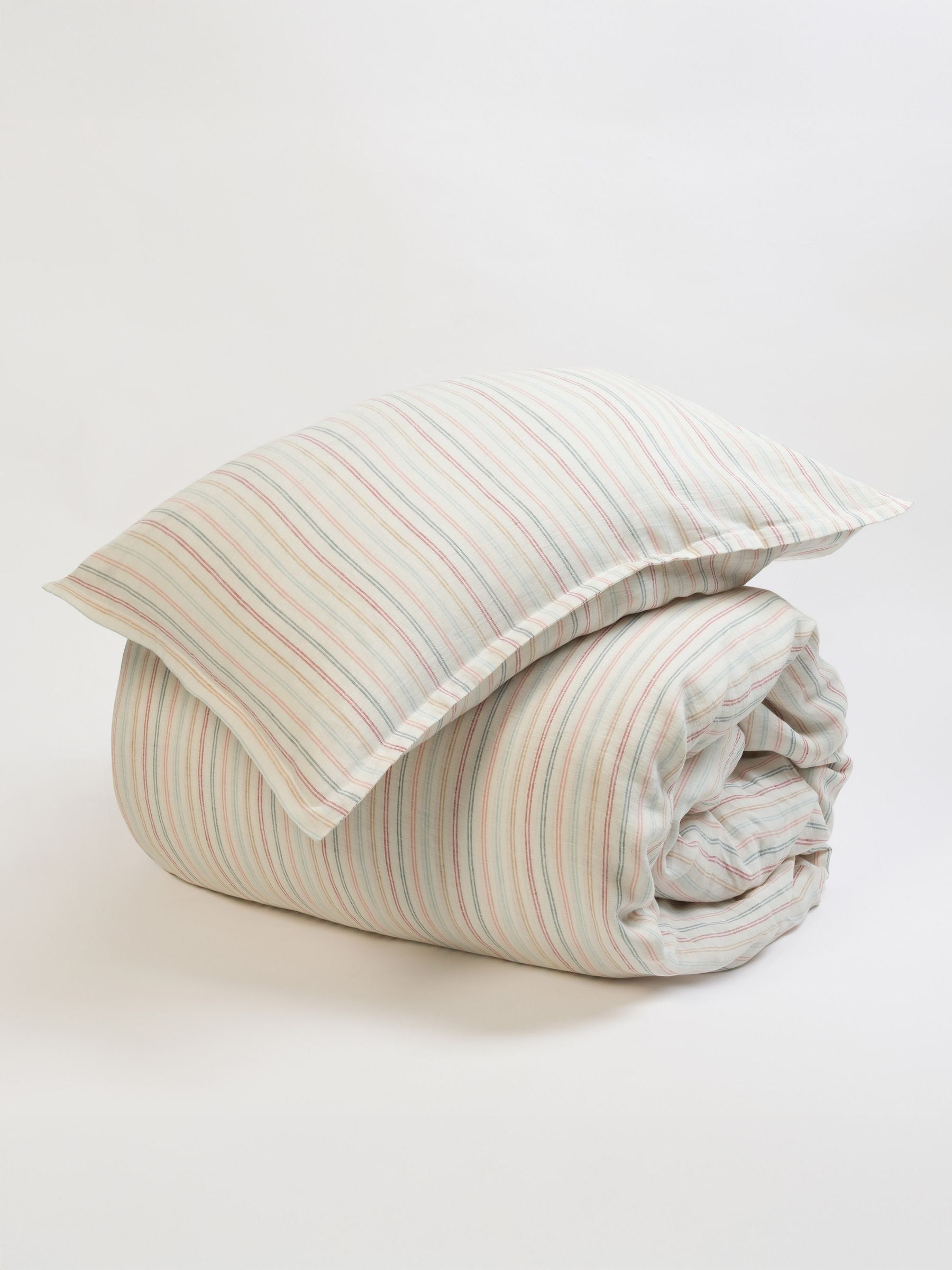 Secret Linen Store multi stripe Olivia pillowcase 100% linen, UK version