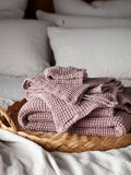 Secret Linen Store Vintage Rose waffle towel, UK version