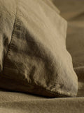 Secret Linen Store khaki cotton pillowcase (British brand)