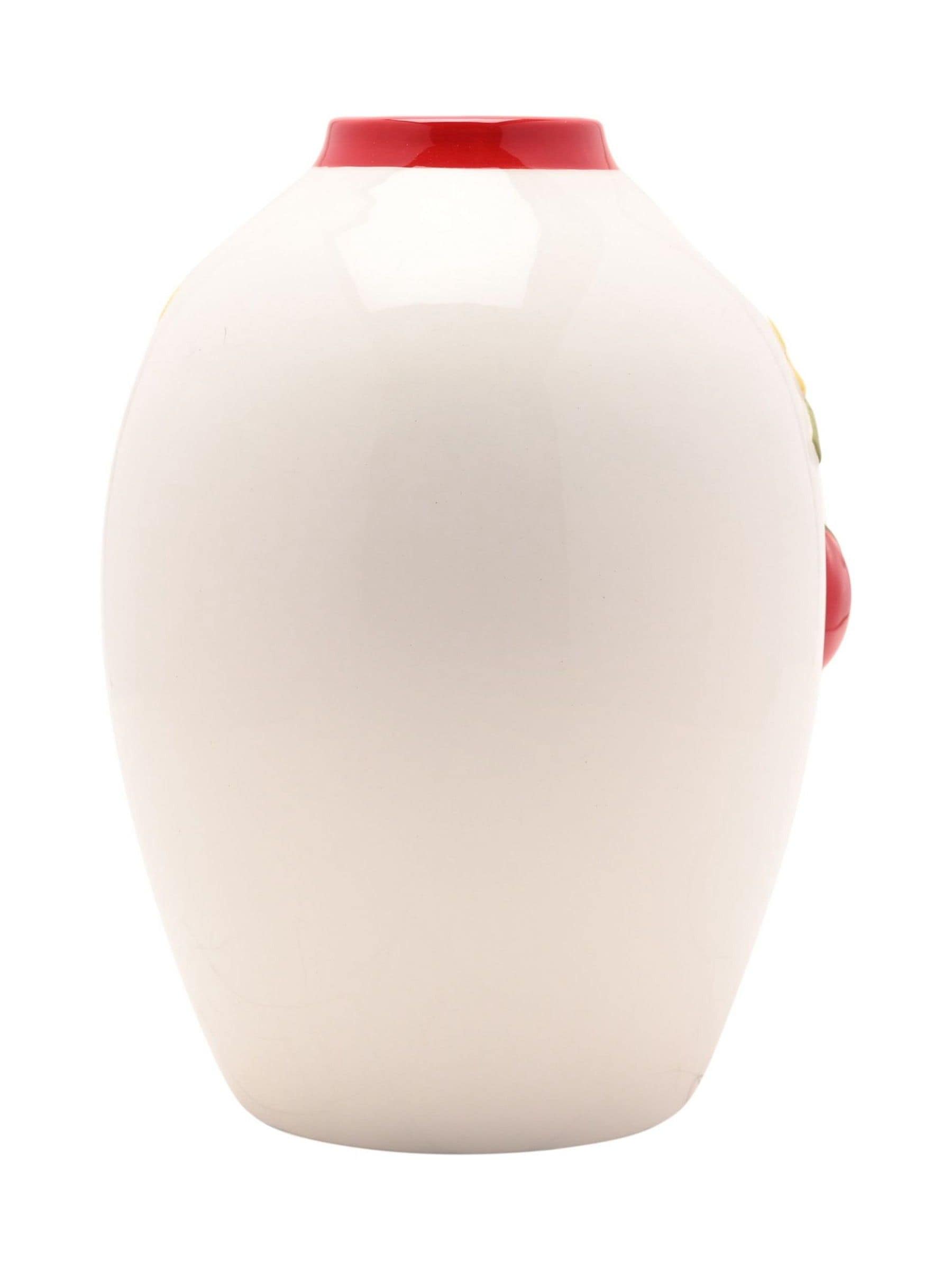 Widdop handpainted embossed tomato vase large, imported from the UK