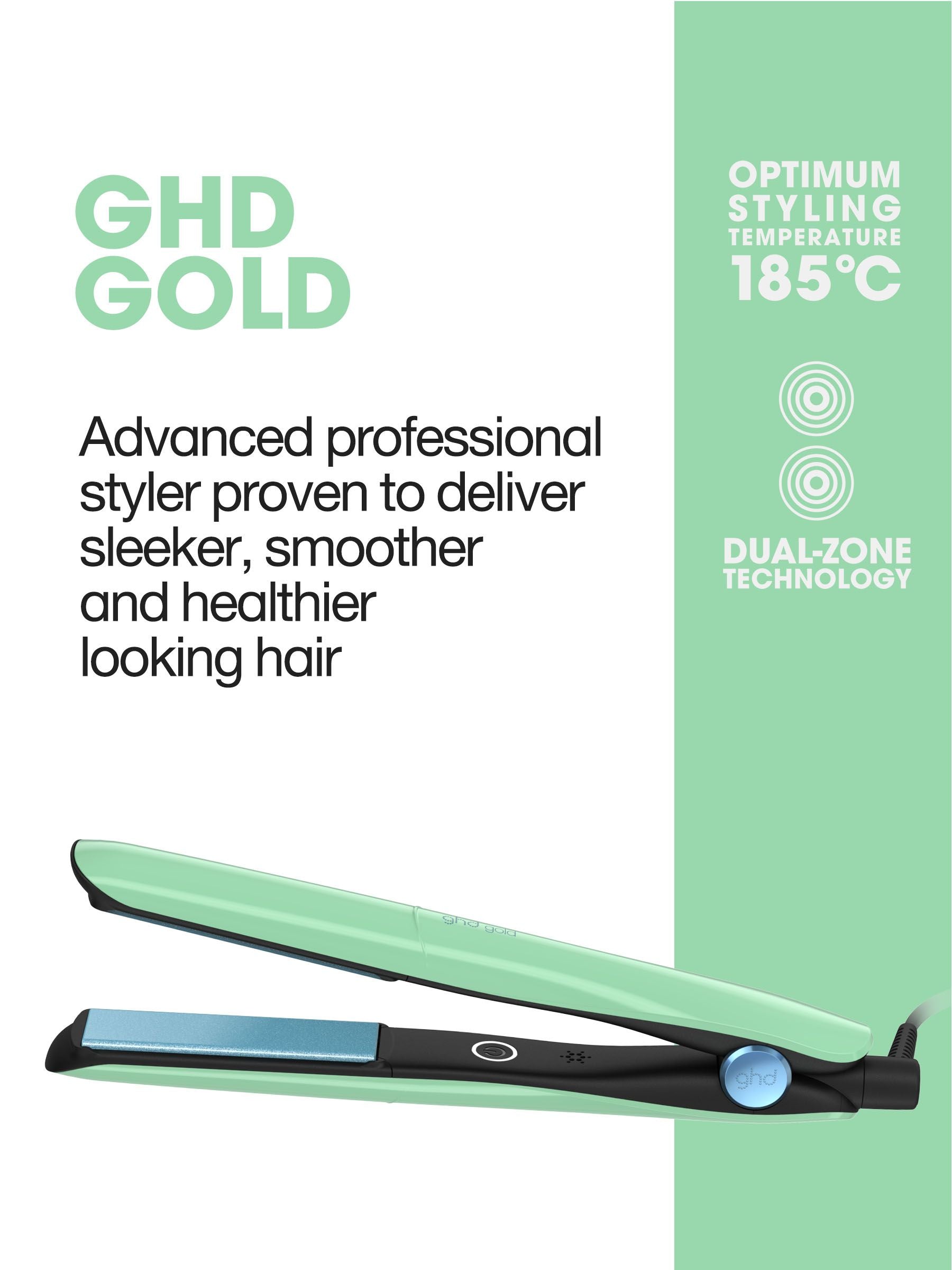 ghd Gold straightener Jelly Mint limited edition (British brand)