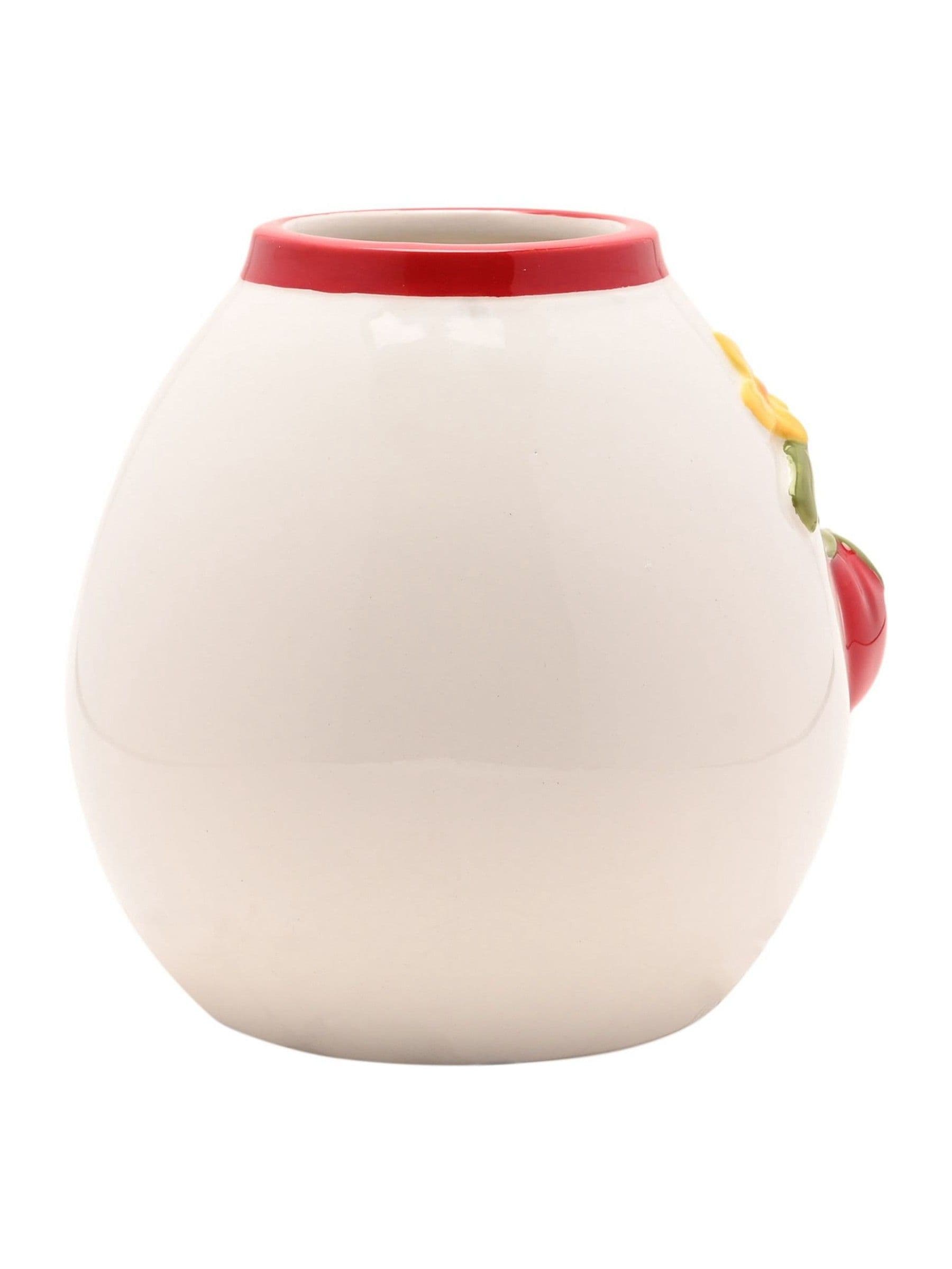 Widdop handpainted embossed tomato vase small (British brand)