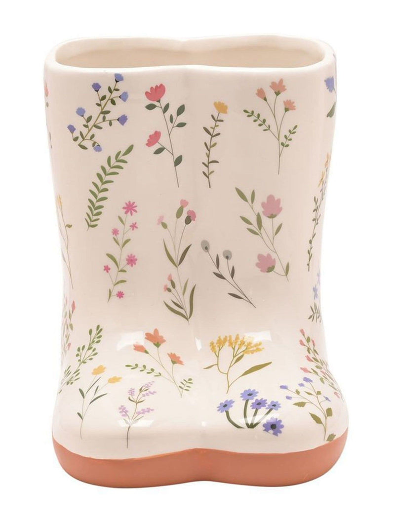 Widdop small floral wellie ceramic vase 20cm, UK version