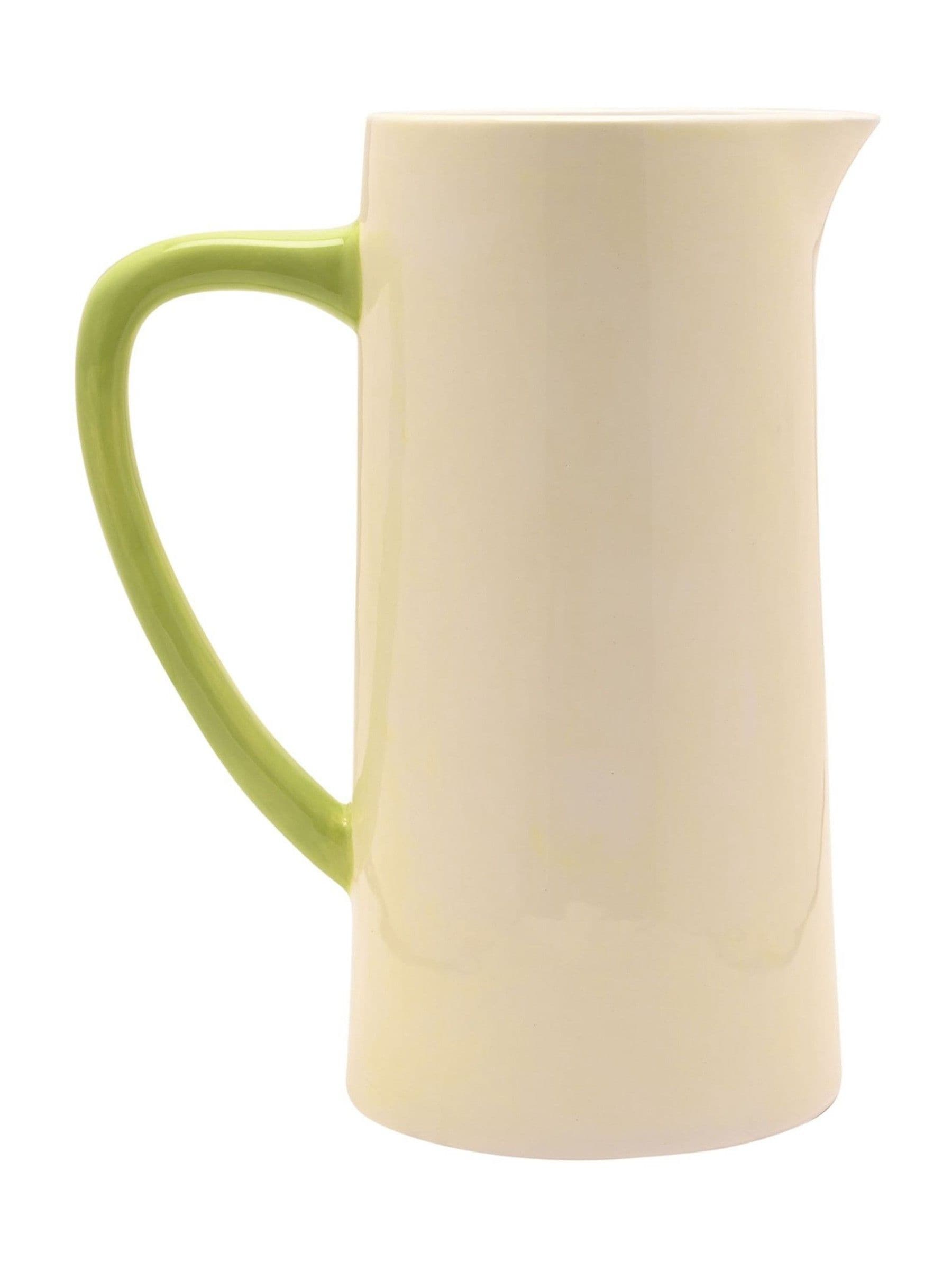 Widdop White Handpainted Sunflower Jug ceramic 24cm, imported from the UK