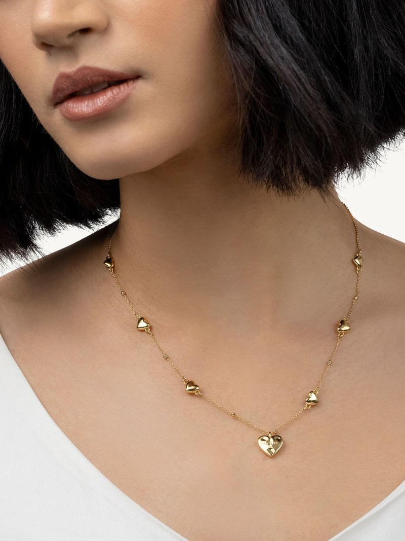 Radley 18ct gold plated heart pendant necklace, imported from the UK