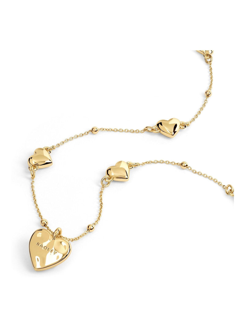 Radley 18ct gold plated heart pendant necklace, imported from the UK