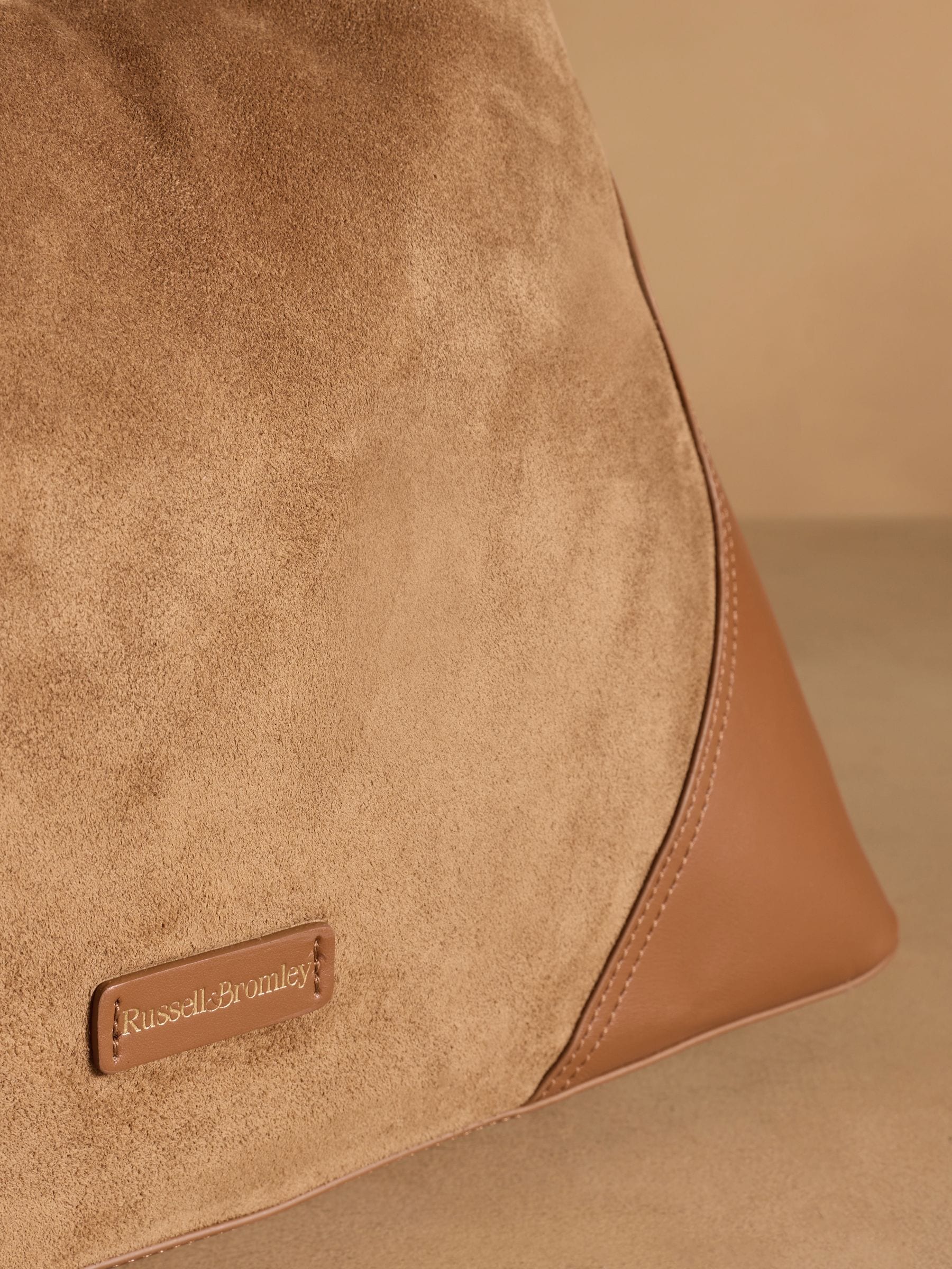 Russell & Bromley tan brown leather hobo shoulder bag, UK version