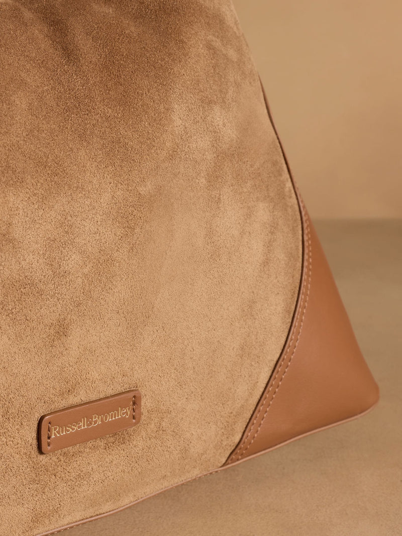 Russell & Bromley tan brown leather hobo shoulder bag, UK version