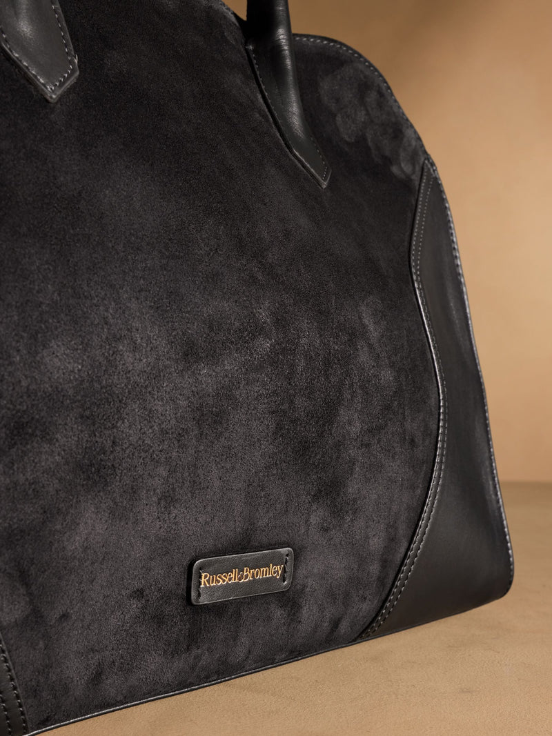 Russell & Bromley black leather Counter bowling bag - British product