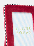 Oliver Bonas burgundy velvet photo frame 6x4 inch (British brand)