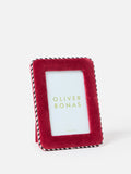Oliver Bonas burgundy velvet photo frame 6x4 inch (British brand)