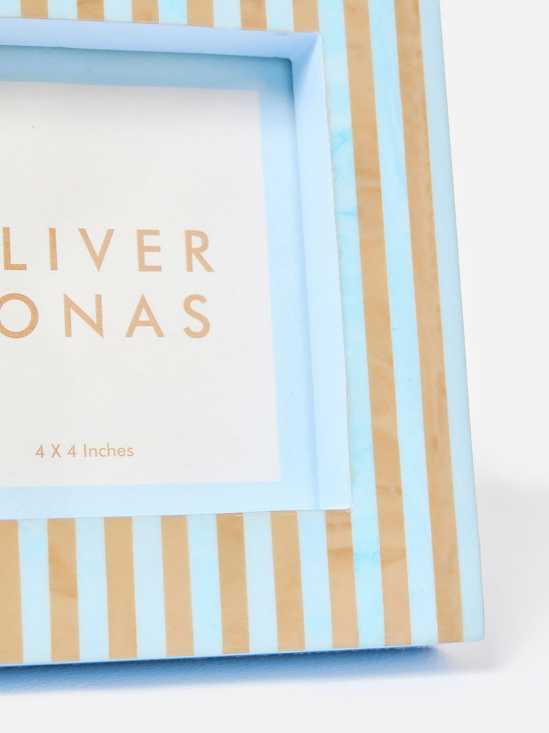 Oliver Bonas Blue Paloma Stripe frame, British product