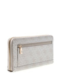 Guess White Laurel large zip around purse (British brand)