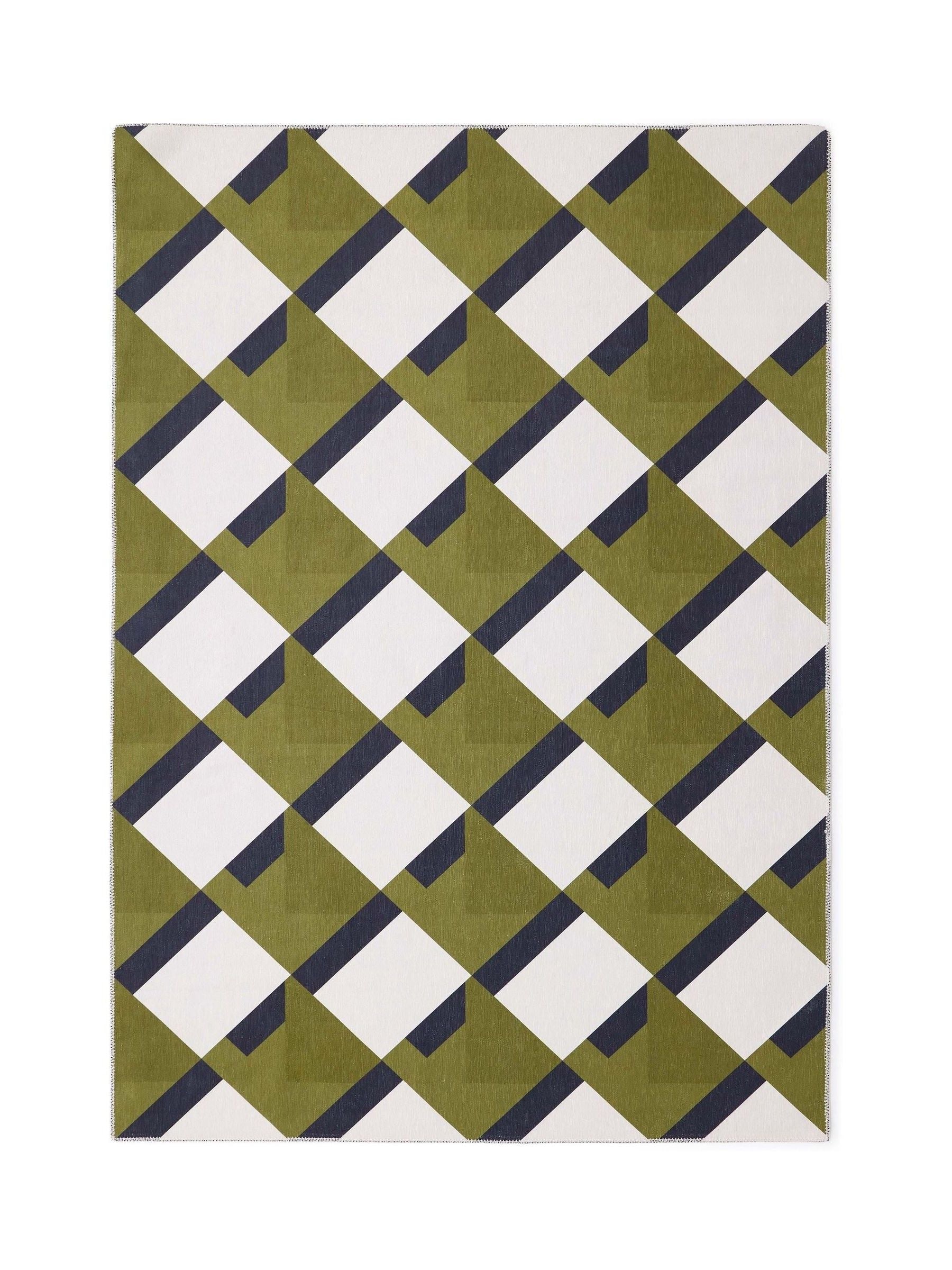 Origin Rugs green washable Kyoto rug (British brand)