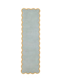 Origin Rugs Duck Egg Ochre Scalloped Elsie Runner