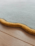 Origin Rugs Duck Egg Ochre Scalloped Elsie Runner