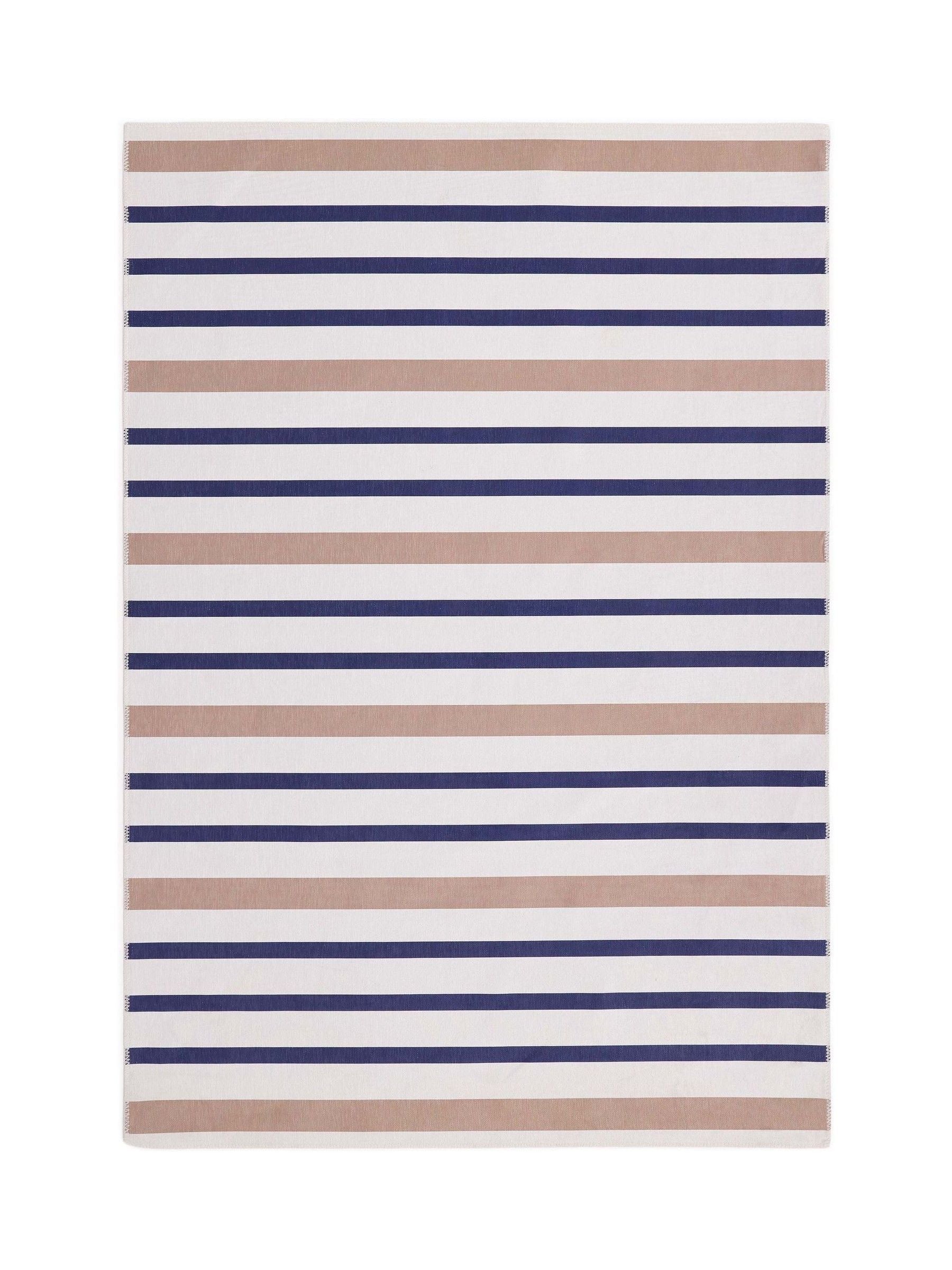 Origin Rugs cream washable coastal stripe rug - British product