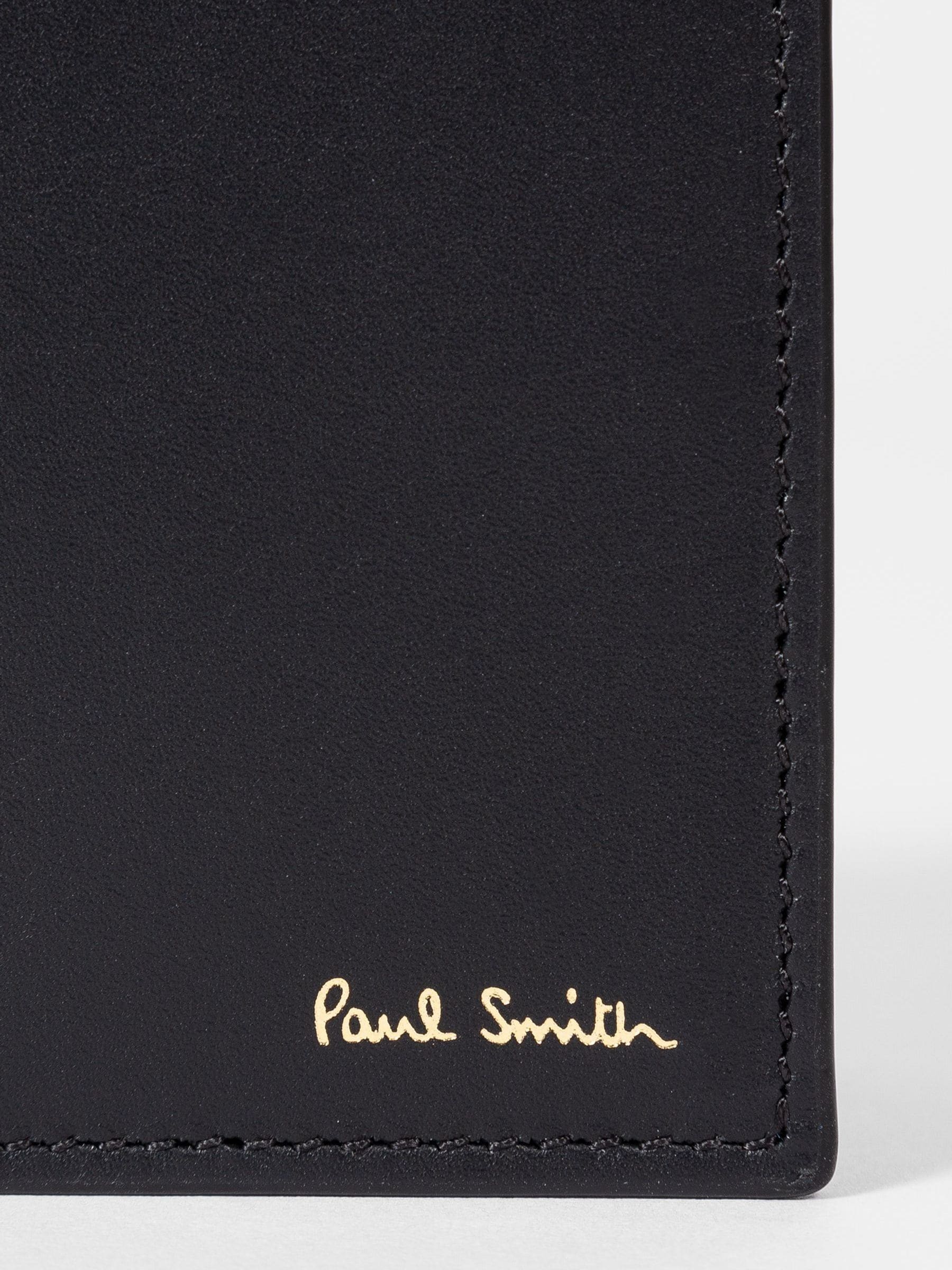 PS Paul Smith black leather signature stripe billfold wallet, imported from the UK