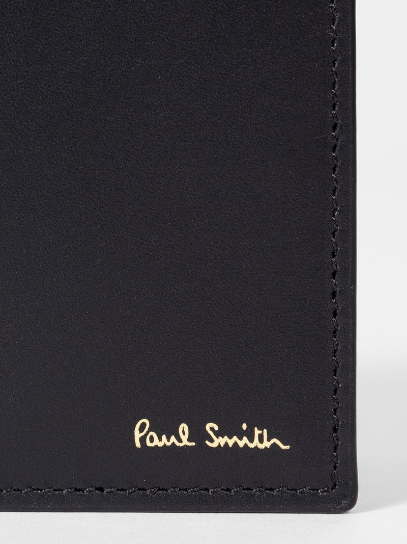 PS Paul Smith black leather signature stripe billfold wallet, imported from the UK