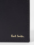PS Paul Smith black leather signature stripe billfold wallet, imported from the UK