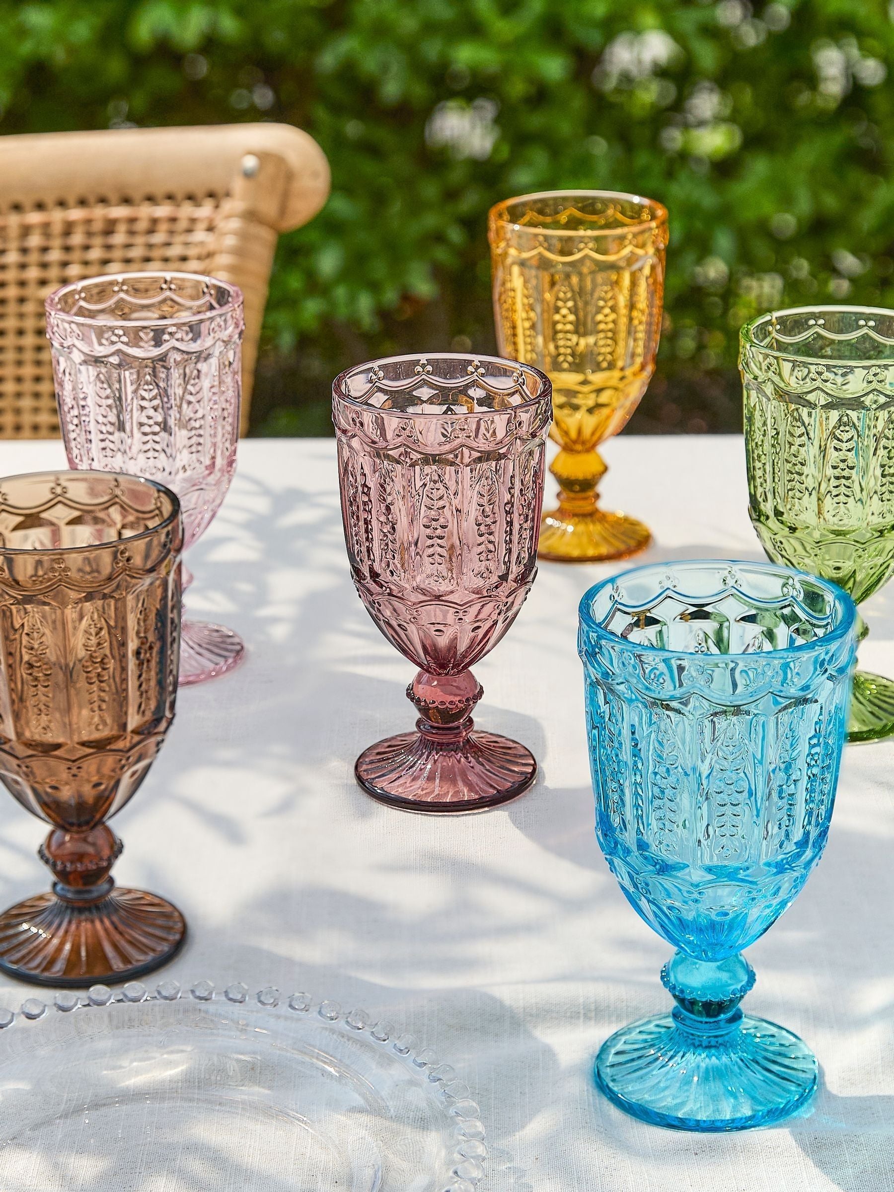 Dibor wine goblets set of 6 coloured 17cm, UK version