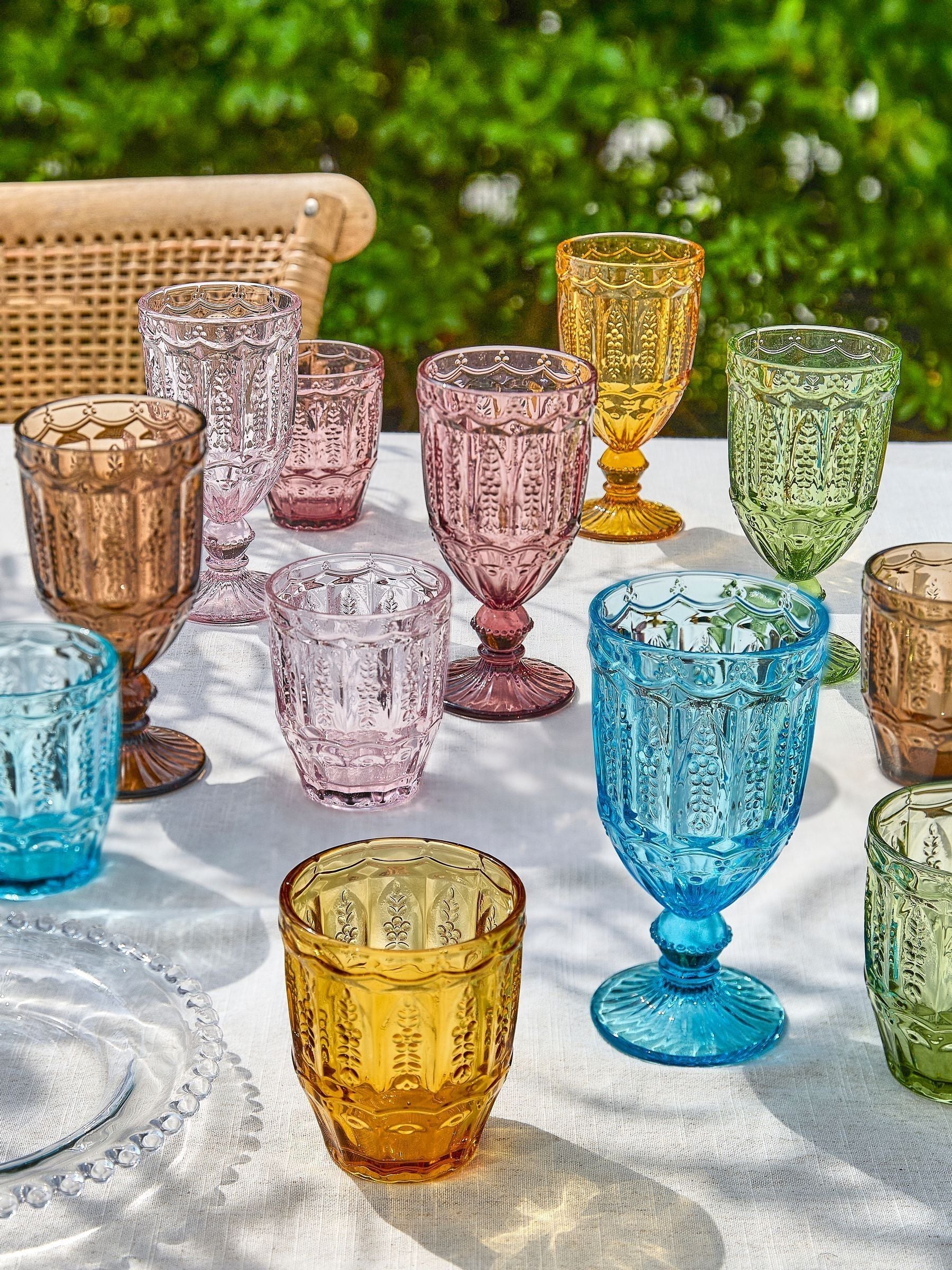 Dibor wine goblets set of 6 coloured 17cm, UK version