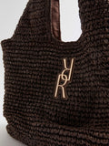 River Island brown raffia shopper bag, UK version