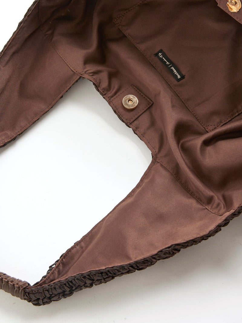 River Island brown raffia shopper bag, UK version