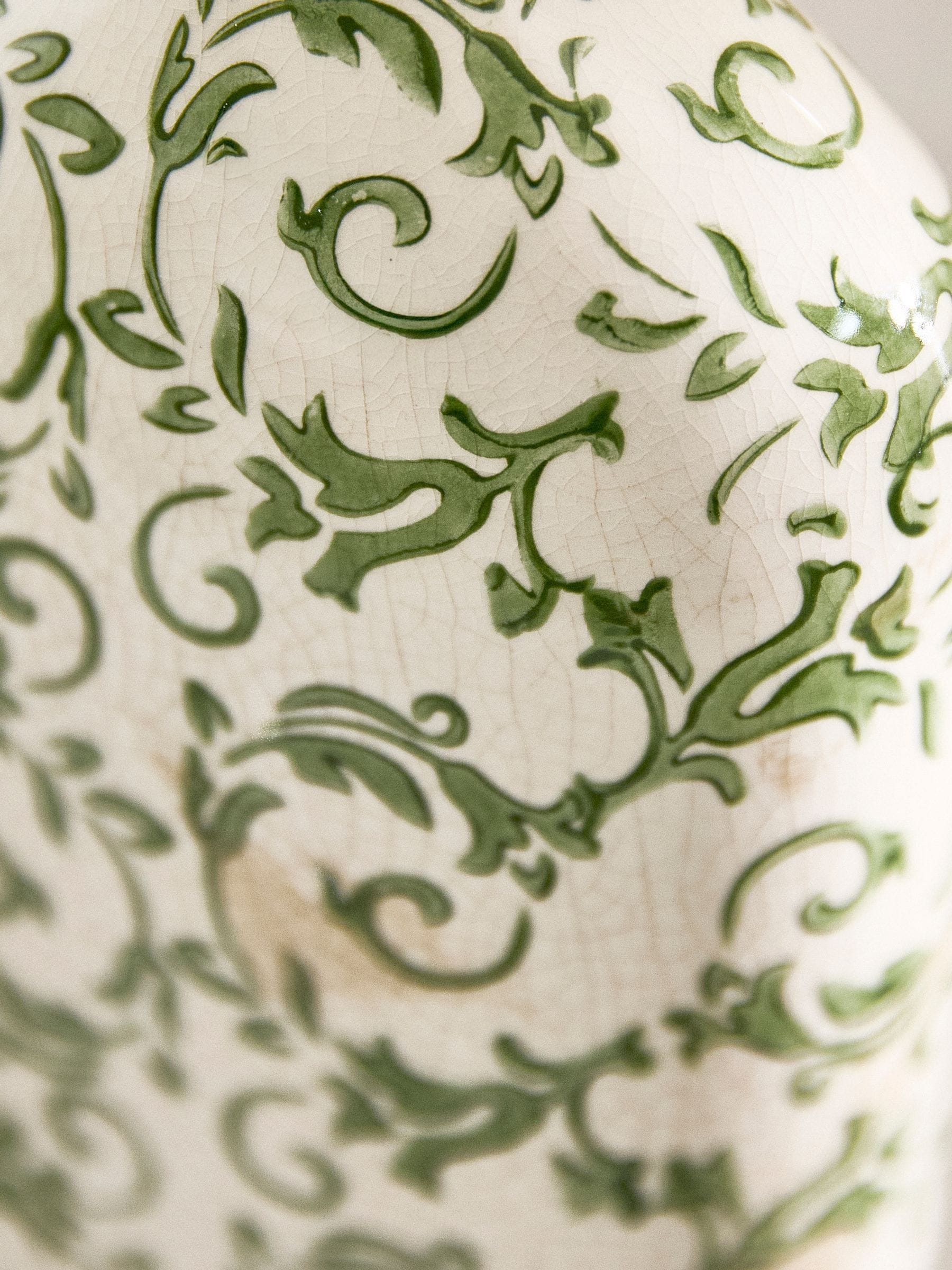 Dibor green botanical bottle vase 31cm, UK version