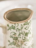 Dibor green botanical pitcher jug 18cm (British brand)