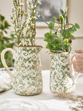 Dibor green botanical pitcher jug 18cm (British brand)