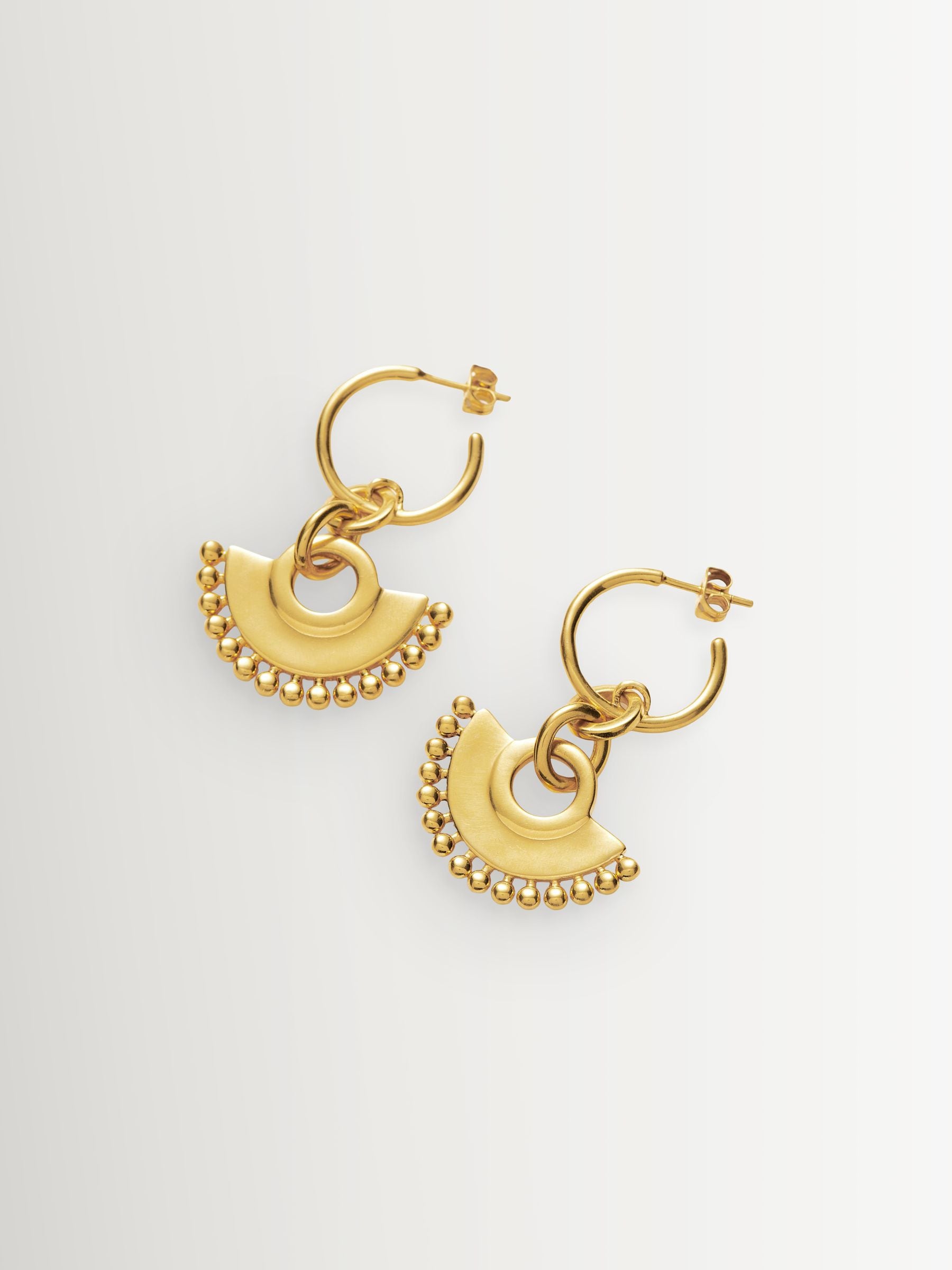 Missoma gold tone chandelier small hoop earrings (British brand)