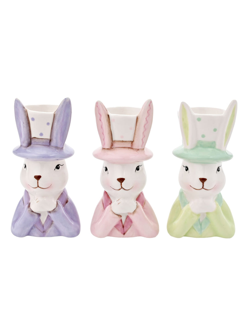 Widdop ceramic bunny top hat planter mini, imported from the UK