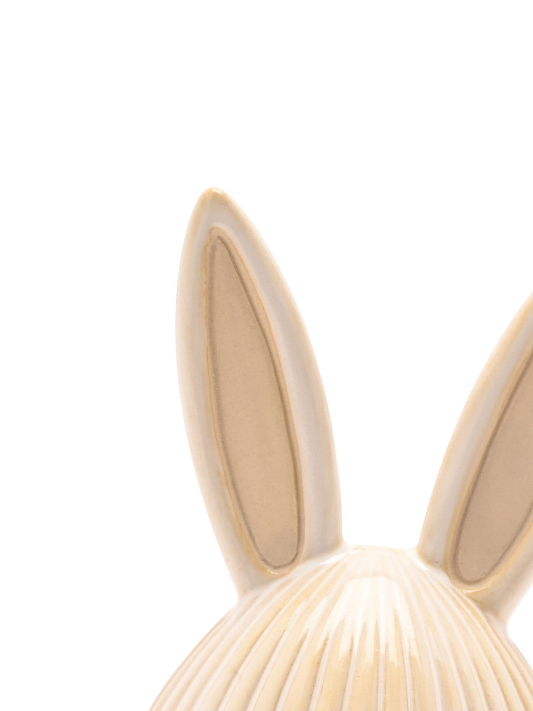 Widdop white Easter egg bunny ears ornament 16cm (British brand)