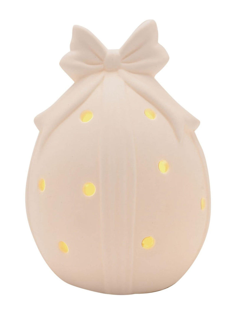Widdop white LED egg ornament medium 14cm, imported from the UK