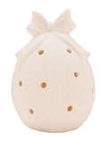Widdop white LED egg ornament medium 14cm, imported from the UK