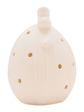 Widdop white LED egg ornament medium 14cm, imported from the UK