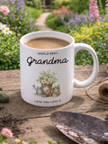 Personalised flower mug and coaster set 11oz, imported from the UK