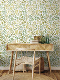 Hoopla Walls Stone Sand Botanical Leaves Wallpaper 10m