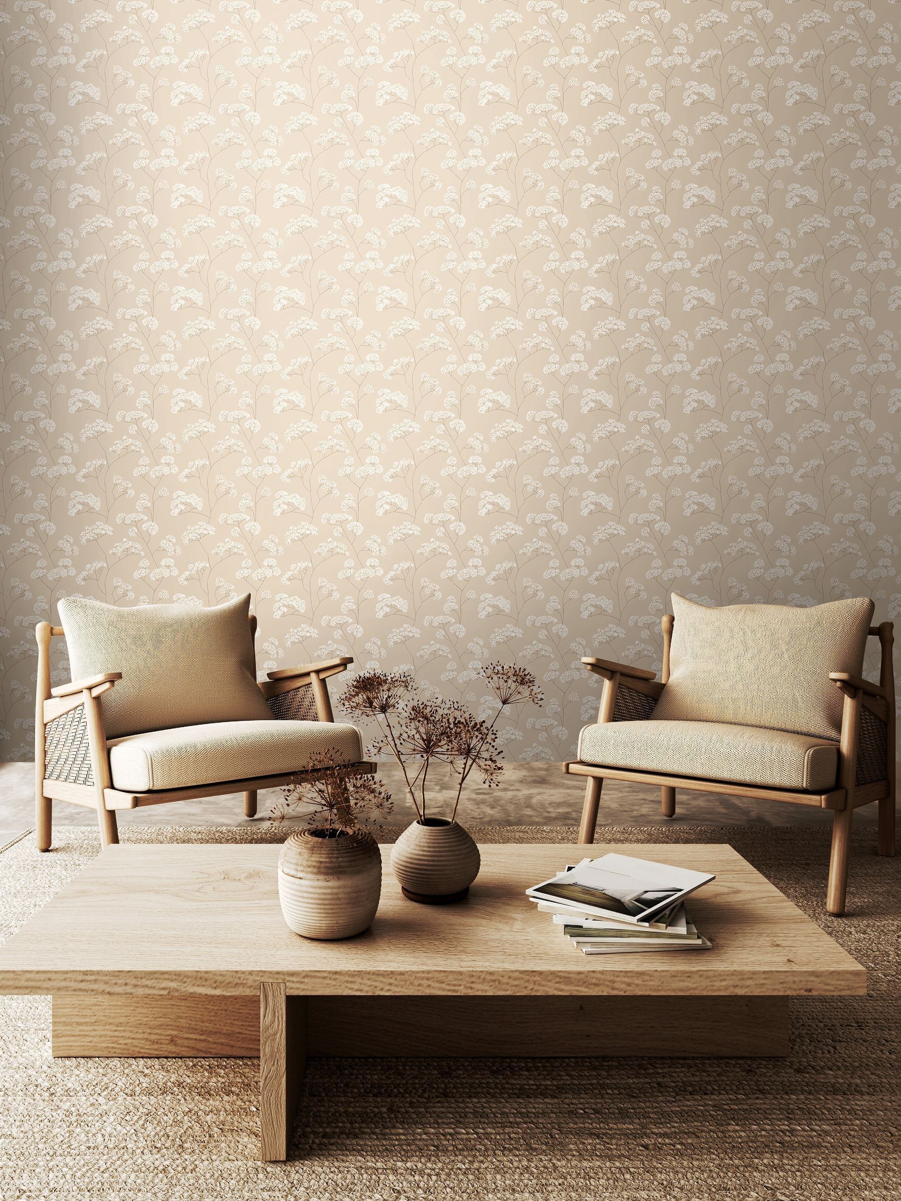 Hoopla Walls Shadow Elderflower Trail 10M Wallpaper