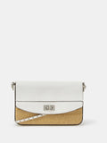 Accessorize white twistlock raffia crossbody bag - British product