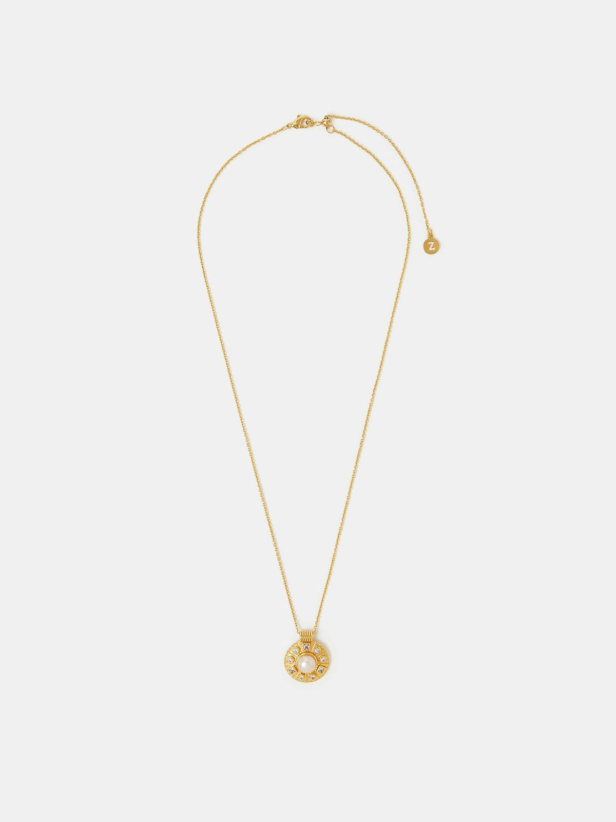 Accessorize gold plated pearl coin necklace, UK version