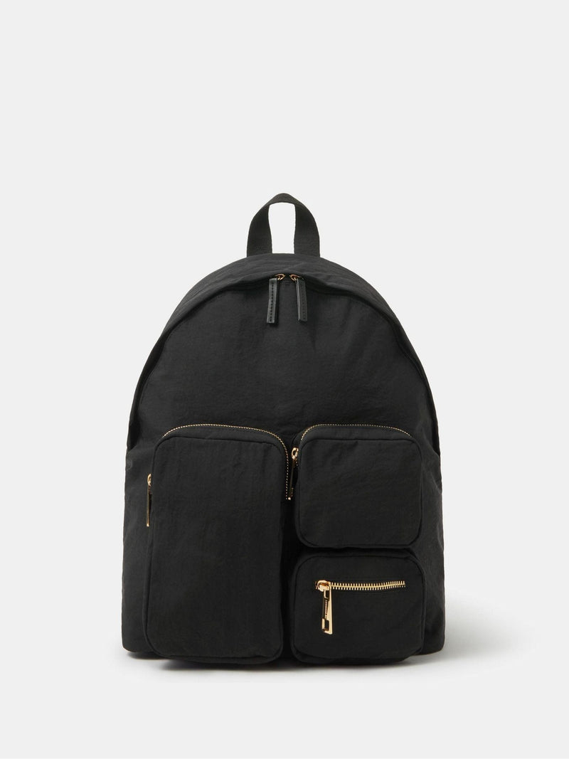 Accessorize black multi-pocket backpack, UK version