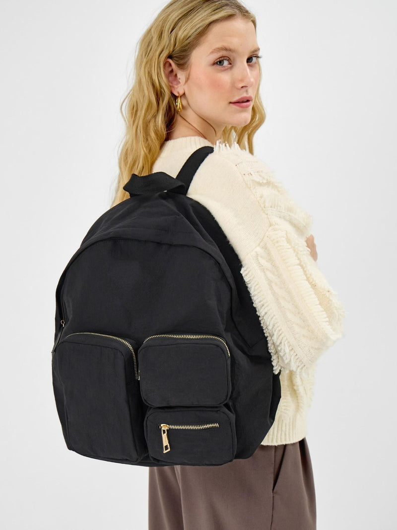 Accessorize black multi-pocket backpack, UK version