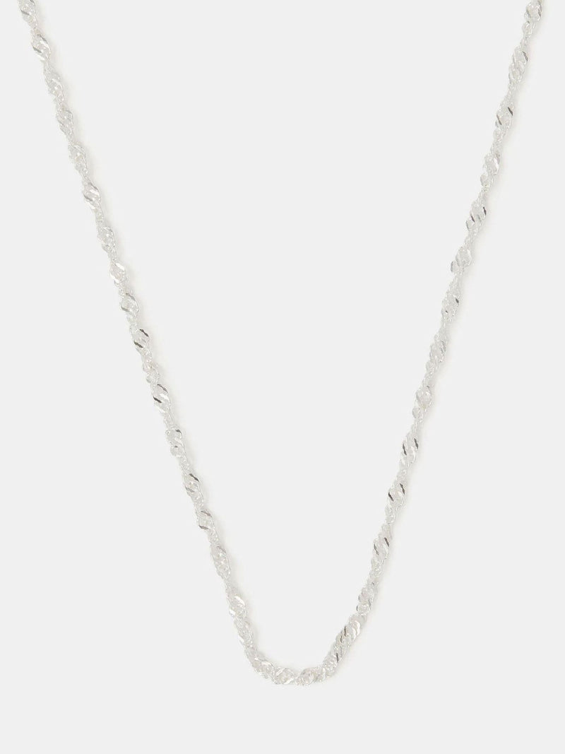 Accessorize sterling silver twisted chain necklace - British product