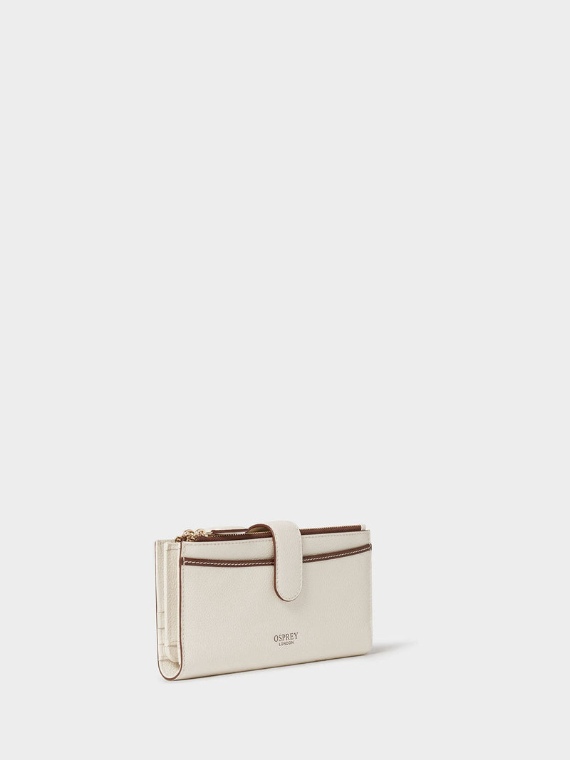 Osprey London cream leather matinee purse 20.5cm - British product