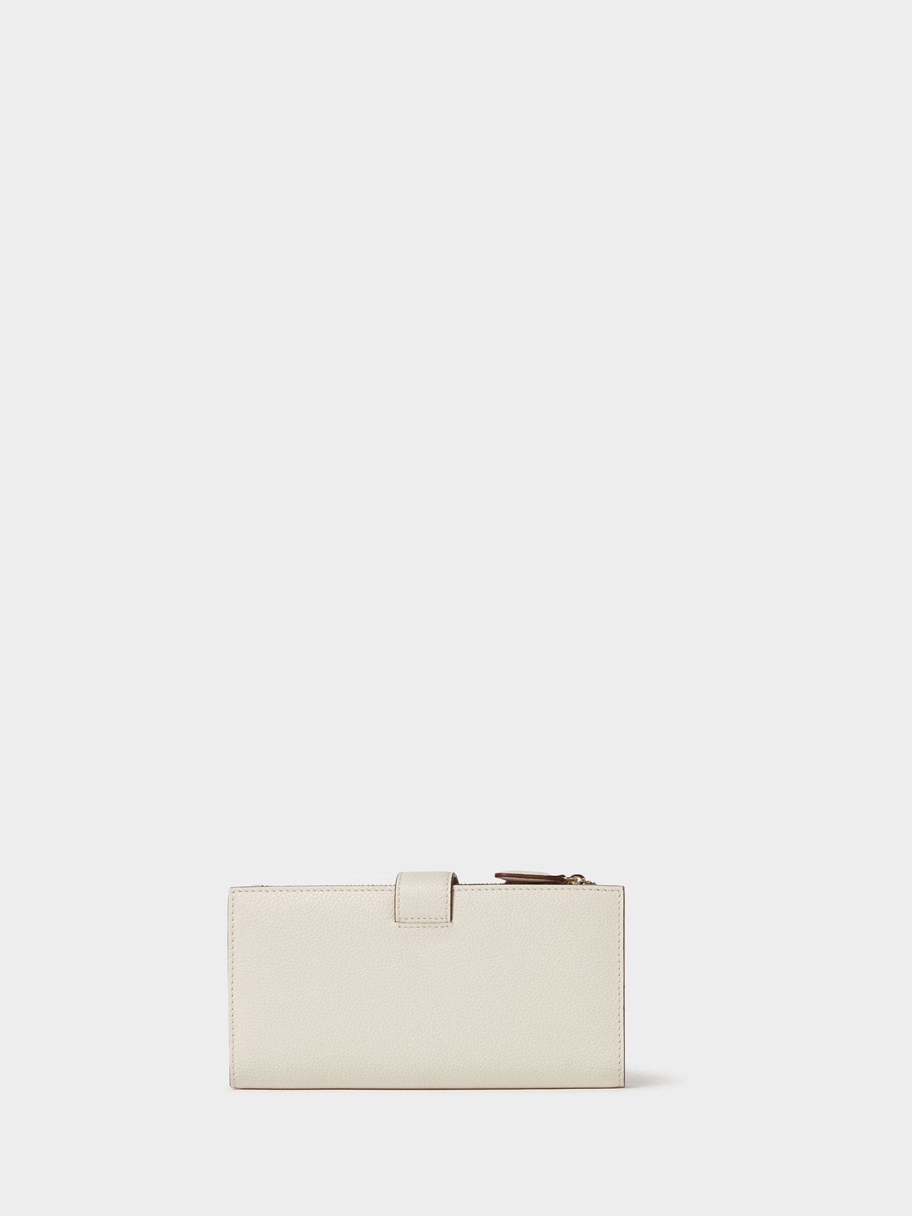Osprey London cream leather matinee purse 20.5cm - British product