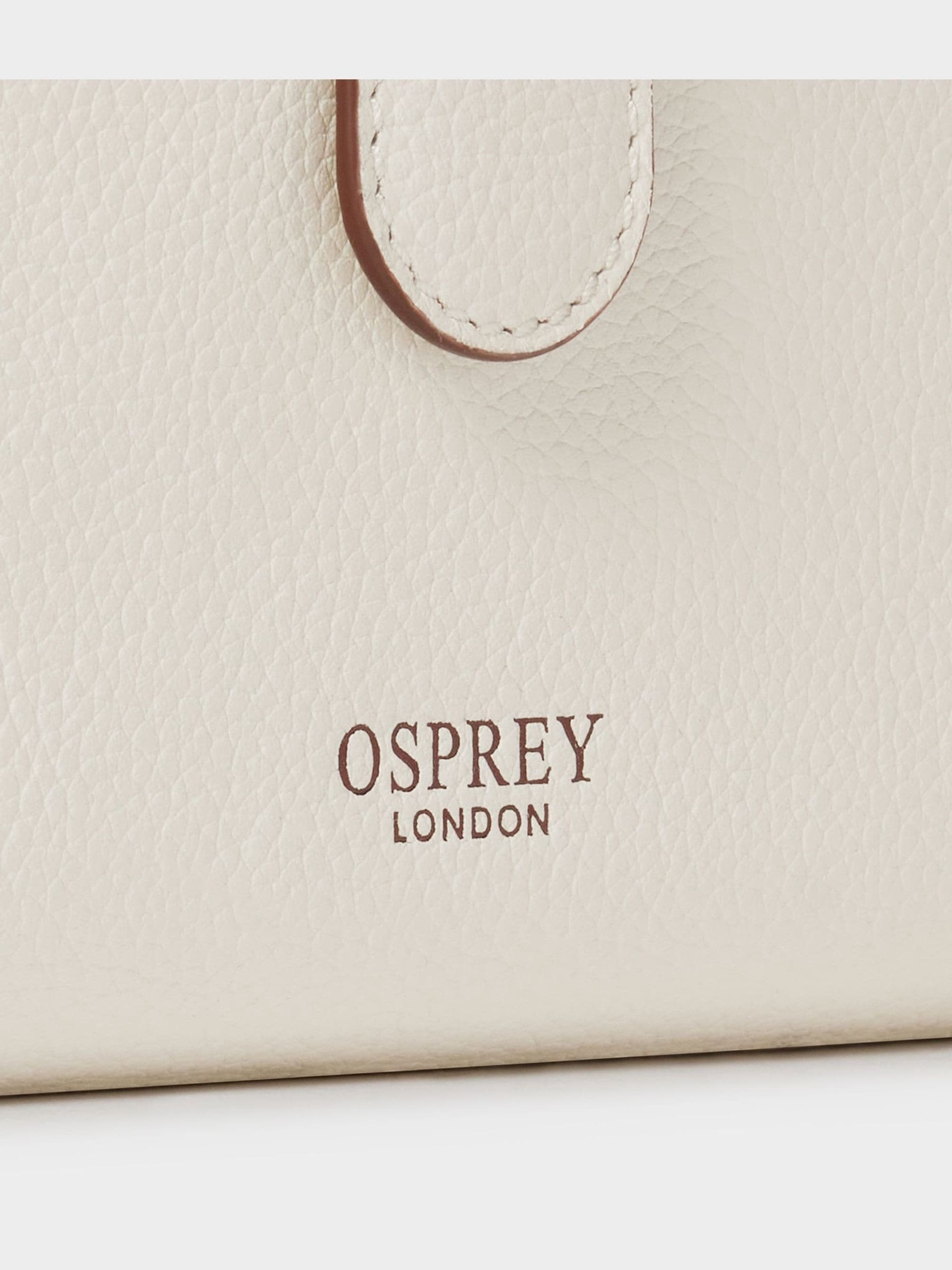 Osprey London cream leather matinee purse 20.5cm - British product